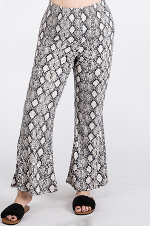 ANIMAL FABRIC HIGH WAIST BELL  ...